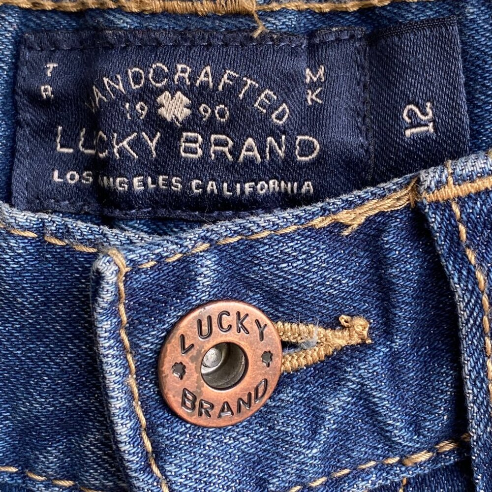 Lucky Brand Yorba Linda Girl Classic Straight Blue Jeans Sz 12 Med Wash NWT $42 - Picture 2 of 16